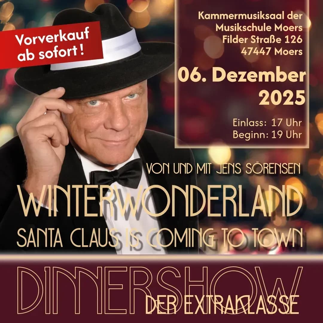 Weihnachtliche Swing-Dinnershow am Niederrhein – Nikolausabend in Moers